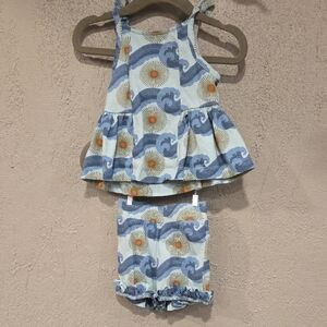 Kate Quinn Blue and Orange Baby Set